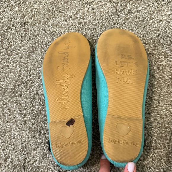 Loly in the sky flats size 6 US color turquoise - Picture 3 of 4